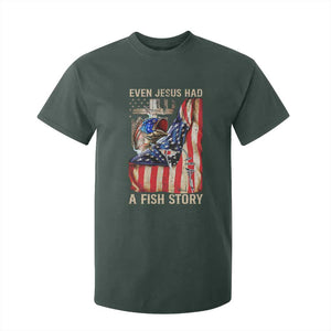 Funny Even Jesus Had A Fish Story T Shirt For Kid Fisherman Christian Fishing TS11 Dark Forest Green Print Your Wear