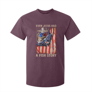 Funny Even Jesus Had A Fish Story T Shirt For Kid Fisherman Christian Fishing TS11 Maroon Print Your Wear