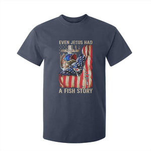 Funny Even Jesus Had A Fish Story T Shirt For Kid Fisherman Christian Fishing TS11 Navy Print Your Wear