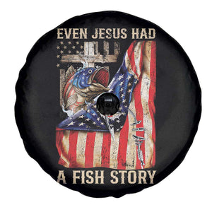 Funny Even Jesus Had A Fish Story Spare Tire Cover Fisherman Christian Fishing TS11 Print Your Wear