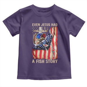 Funny Even Jesus Had A Fish Story Toddler T Shirt Fisherman Christian Fishing TS11 Purple Print Your Wear