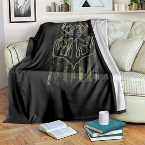 Faith Fishing Hunting Camo US Flag Cross With Hook Christian Throw Blanket TS11 Print Your Wear