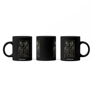 Faith Fishing Hunting Camo US Flag Cross With Hook Christian Coffee Mug TS11 Print Your Wear