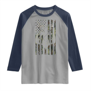 Faith Fishing Hunting Camo US Flag Cross With Hook Christian Raglan Shirt TS11 Sport Gray Navy Print Your Wear