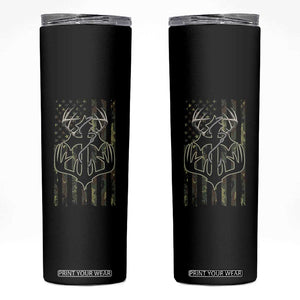 Faith Fishing Hunting Camo US Flag Cross With Hook Christian Skinny Tumbler TS11 Black Print Your Wear