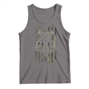 Faith Fishing Hunting Camo US Flag Cross With Hook Christian Tank Top TS11 Deep Heather Print Your Wear