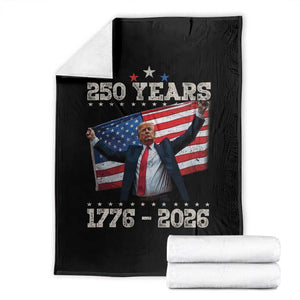 Trump 250th Anniversary Throw Blanket 250 Years America Vintage USA Flag TS11 Black Print Your Wear