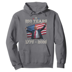 Trump 250th Anniversary Hoodie 250 Years America Vintage USA Flag TS11 Charcoal Print Your Wear