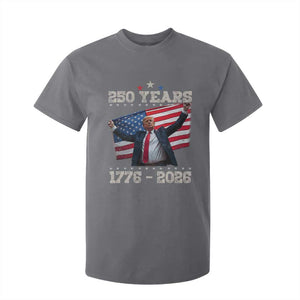 Trump 250th Anniversary T Shirt For Kid 250 Years America Vintage USA Flag TS11 Charcoal Print Your Wear