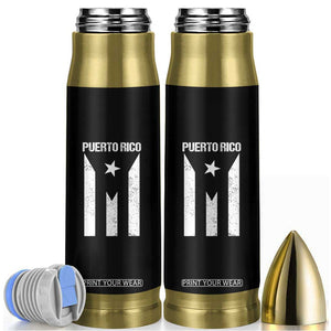 Puerto Rico Boricua Flag Proud Puerto Rican Heritage Bullet Tumbler TS11 Black Print Your Wear