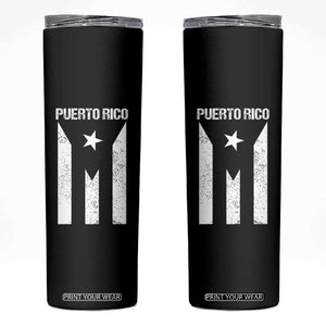 Puerto Rico Boricua Flag Proud Puerto Rican Heritage Skinny Tumbler TS11 Black Print Your Wear