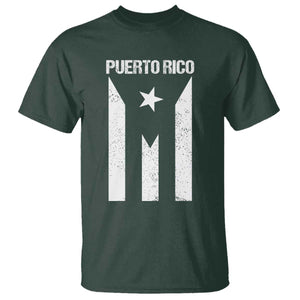 Puerto Rico Boricua Flag Proud Puerto Rican Heritage T Shirt TS11 Dark Forest Green Print Your Wear