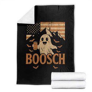 Funny Ghost Boosch Beer Halloween Throw Blanket Vintage American Flag TS11 Black Print Your Wear