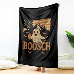 Funny Ghost Boosch Beer Halloween Throw Blanket Vintage American Flag TS11 Print Your Wear