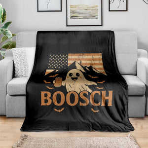 Funny Ghost Boosch Beer Halloween Throw Blanket Vintage American Flag TS11 Print Your Wear