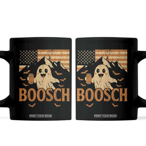 Funny Ghost Boosch Beer Halloween Coffee Mug Vintage American Flag TS11 Black Print Your Wear