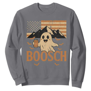 Funny Ghost Boosch Beer Halloween Sweatshirt Vintage American Flag TS11 Charcoal Print Your Wear