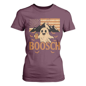 Funny Ghost Boosch Beer Halloween T Shirt For Women Vintage American Flag TS11 Maroon Print Your Wear