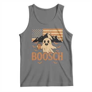 Funny Ghost Boosch Beer Halloween Tank Top Vintage American Flag TS11 Black Heather Print Your Wear