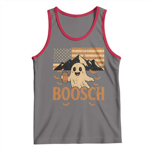 Funny Ghost Boosch Beer Halloween Tank Top Vintage American Flag TS11 Deep Heather Red Print Your Wear