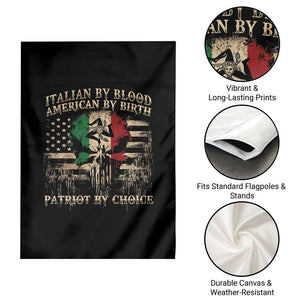 Italian By Blood American By Birth Patriot By Choice Garden Flag Funny Italian American Skull USA Flag TS11 Print Your Wear
