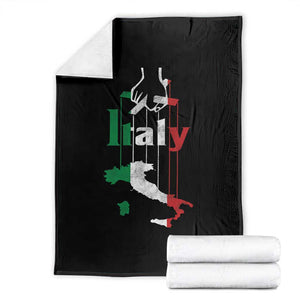 Funny Italia Heritage Pride Throw Blanket Vintage Italian Map Mafia Gangster TS11 Black Print Your Wear