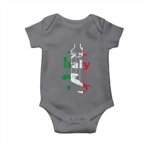 Funny Italia Heritage Pride Baby Onesie Vintage Italian Map Mafia Gangster TS11 Charcoal Print Your Wear