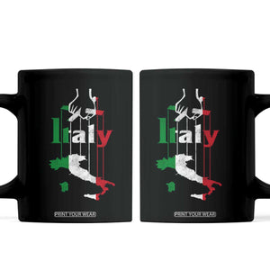 Funny Italia Heritage Pride Coffee Mug Vintage Italian Map Mafia Gangster TS11 Black Print Your Wear