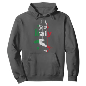 Funny Italia Heritage Pride Hoodie Vintage Italian Map Mafia Gangster TS11 Dark Heather Print Your Wear