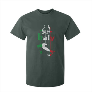 Funny Italia Heritage Pride T Shirt For Kid Vintage Italian Map Mafia Gangster TS11 Dark Forest Green Print Your Wear