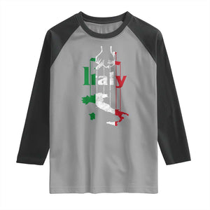 Funny Italia Heritage Pride Raglan Shirt Vintage Italian Map Mafia Gangster TS11 Sport Gray Black Print Your Wear