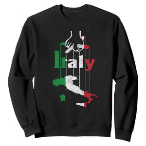 Funny Italia Heritage Pride Sweatshirt Vintage Italian Map Mafia Gangster TS11 Black Print Your Wear