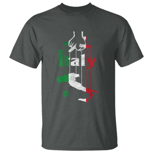 Funny Italia Heritage Pride T Shirt Vintage Italian Map Mafia Gangster TS11 Dark Heather Print Your Wear