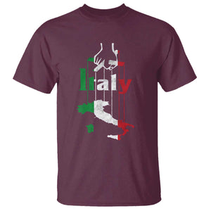 Funny Italia Heritage Pride T Shirt Vintage Italian Map Mafia Gangster TS11 Maroon Print Your Wear