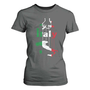Funny Italia Heritage Pride T Shirt For Women Vintage Italian Map Mafia Gangster TS11 Dark Heather Print Your Wear