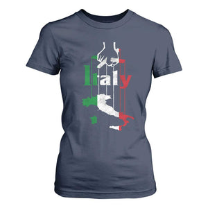 Funny Italia Heritage Pride T Shirt For Women Vintage Italian Map Mafia Gangster TS11 Navy Print Your Wear