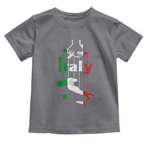 Funny Italia Heritage Pride Toddler T Shirt Vintage Italian Map Mafia Gangster TS11 Charcoal Print Your Wear