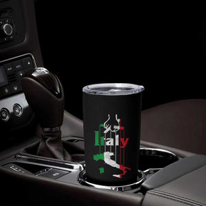 Funny Italia Heritage Pride Tumbler Cup Vintage Italian Map Mafia Gangster TS11 Print Your Wear