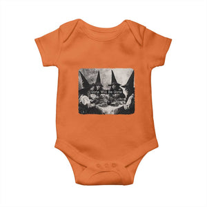 Funny Witch Girls Will Be Girls Baby Onesie Feminist Halloween TS11 Orange Print Your Wear