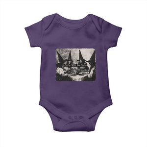 Funny Witch Girls Will Be Girls Baby Onesie Feminist Halloween TS11 Purple Print Your Wear