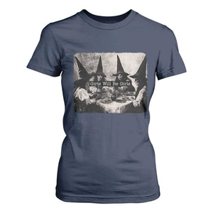 Funny Witch Girls Will Be Girls T Shirt For Women Feminist Halloween TS11 Navy Print Your Wear