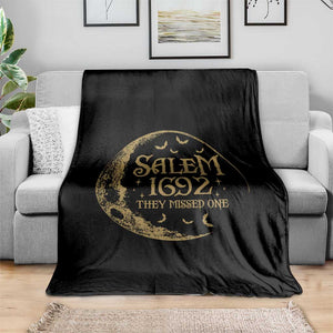 Salem 1692 They Missed One Throw Blanket Halloween Feminist Witch Trials TS11 Print Your Wear