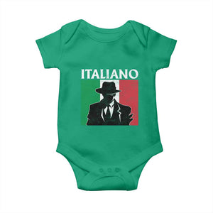 Italiano Italian Mafia Sicilian Gangster Italy Flag Baby Onesie TS11 Irish Green Print Your Wear