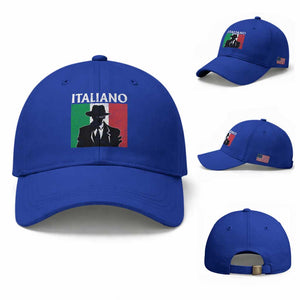 Italiano Italian Mafia Sicilian Gangster Italy Flag Baseball Cap TS11 Baseball Cap Universal Fit Royal Blue Print Your Wear
