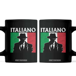 Italiano Italian Mafia Sicilian Gangster Italy Flag Coffee Mug TS11 Black Print Your Wear