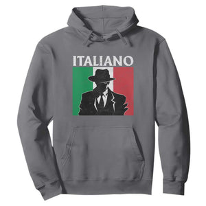 Italiano Italian Mafia Sicilian Gangster Italy Flag Hoodie TS11 Charcoal Print Your Wear