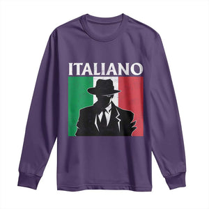 Italiano Italian Mafia Sicilian Gangster Italy Flag Long Sleeve Shirt TS11 Purple Print Your Wear