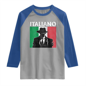 Italiano Italian Mafia Sicilian Gangster Italy Flag Raglan Shirt TS11 Sport Gray Royal Print Your Wear