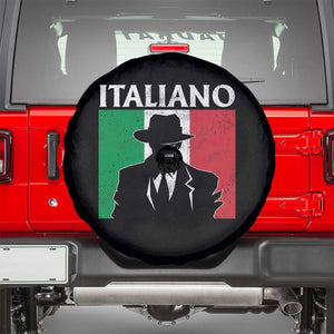 Italiano Italian Mafia Sicilian Gangster Italy Flag Spare Tire Cover TS11 Black Print Your Wear