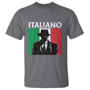 Italiano Italian Mafia Sicilian Gangster Italy Flag T Shirt TS11 Charcoal Print Your Wear